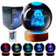 Lámpara panda cristal 3.15pulg 16 colores control remoto