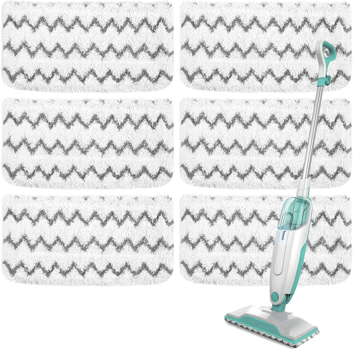 6 Pzas Almohadillas Microfibra para Trapeador Shark S1000