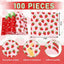 100 Pzas Papel Cera Fresa Rosa Rojo Impermeable