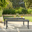 2 Pzas Banco Metal Exterior Sin Respaldo Patas X