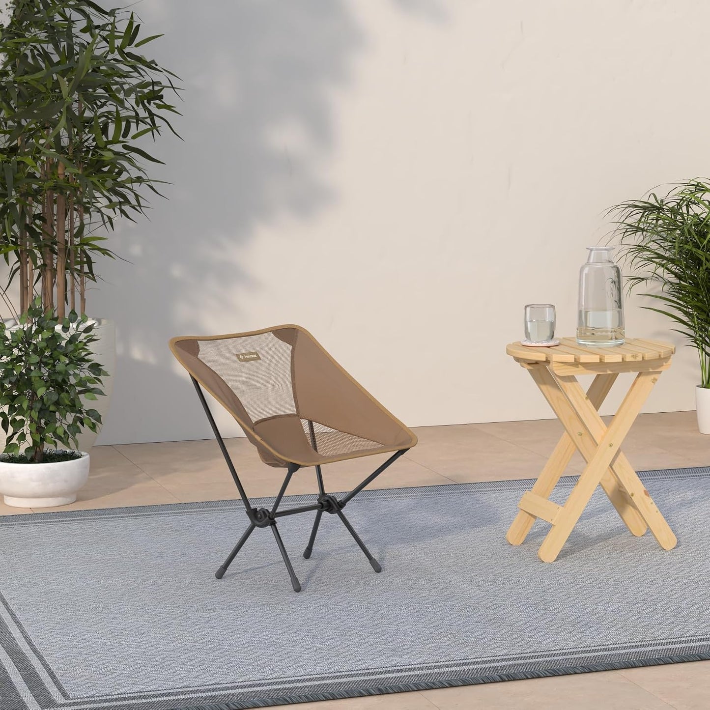 Silla camping ligera compacta plegable