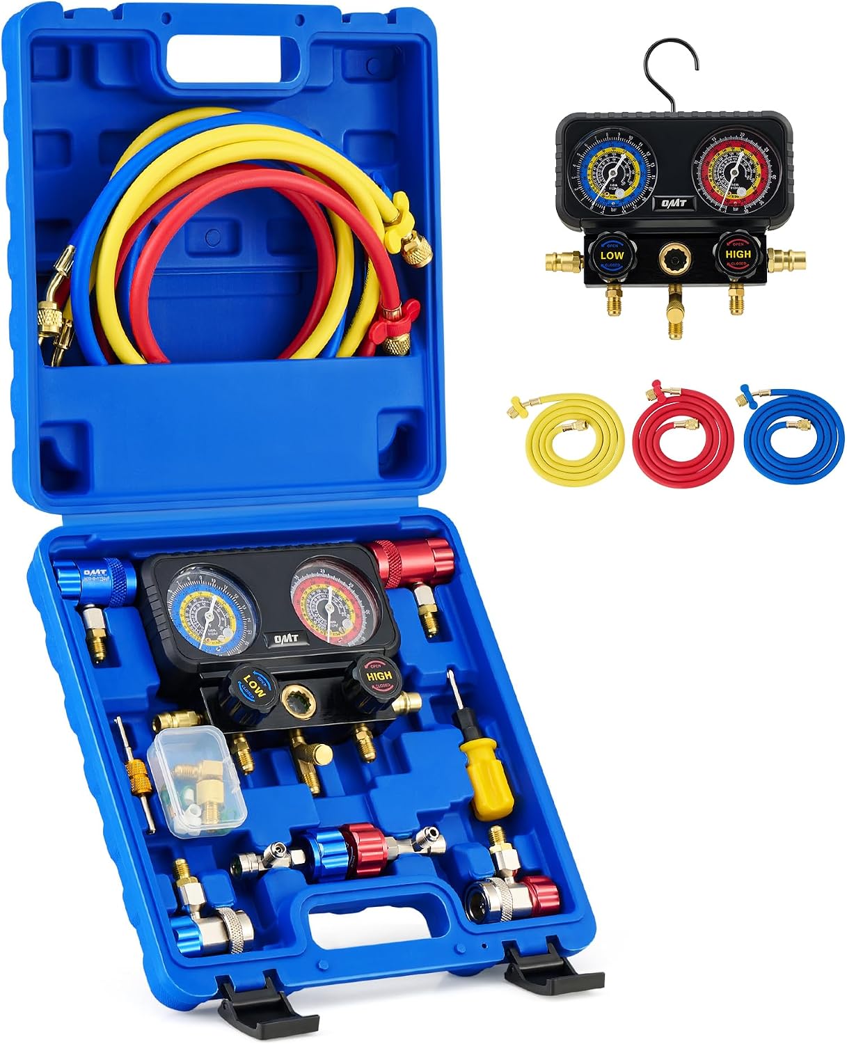 Set medidores AC 3 vías para refrigerantes R1234yf R134a