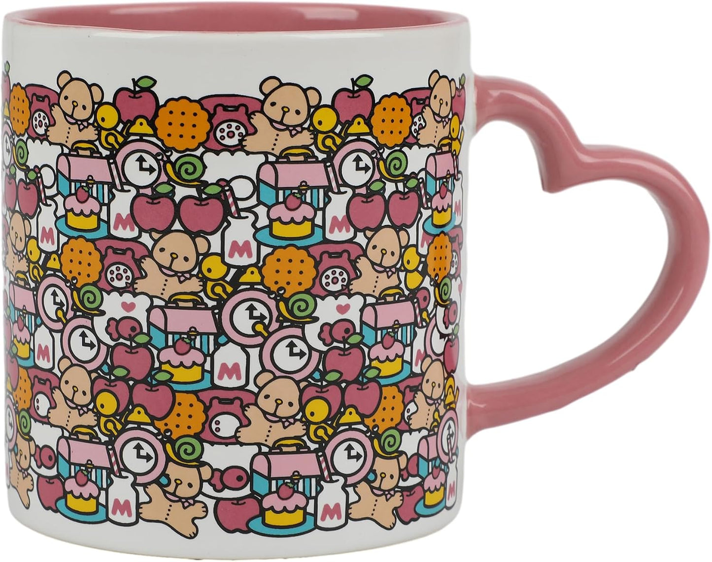 Taza Hello Kitty con mango corazón rosa 16oz