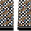 Juego de 2 paños de cocina XCHI 18 x 26 pulgadas color blanco y negro a cuadros