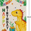 Bandera jardín dinosaurio feliz cumpleaños niño decoración