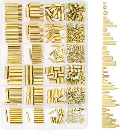 Kit 422 pzas espaciadores hex latón M2.5 M3 M4 con tuercas PCB