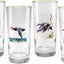 Vasos enfriadores aves acuáticas borde dorado 15oz set 4