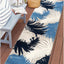Tapete pasillo flores 2x7ft azul marino