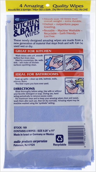 Toallitas reutilizables para cocina y baño pack 10-40