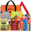 Kit emergencia coche con cables de arranque y linterna