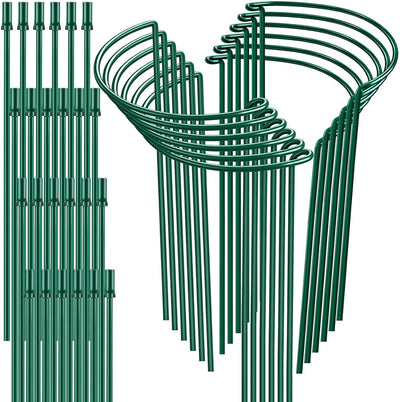 12 Estacas Ajustables 16-32pulg Soporte Peonía Jardín