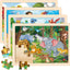 Rompecabezas madera niños set 4 de 24 pzas