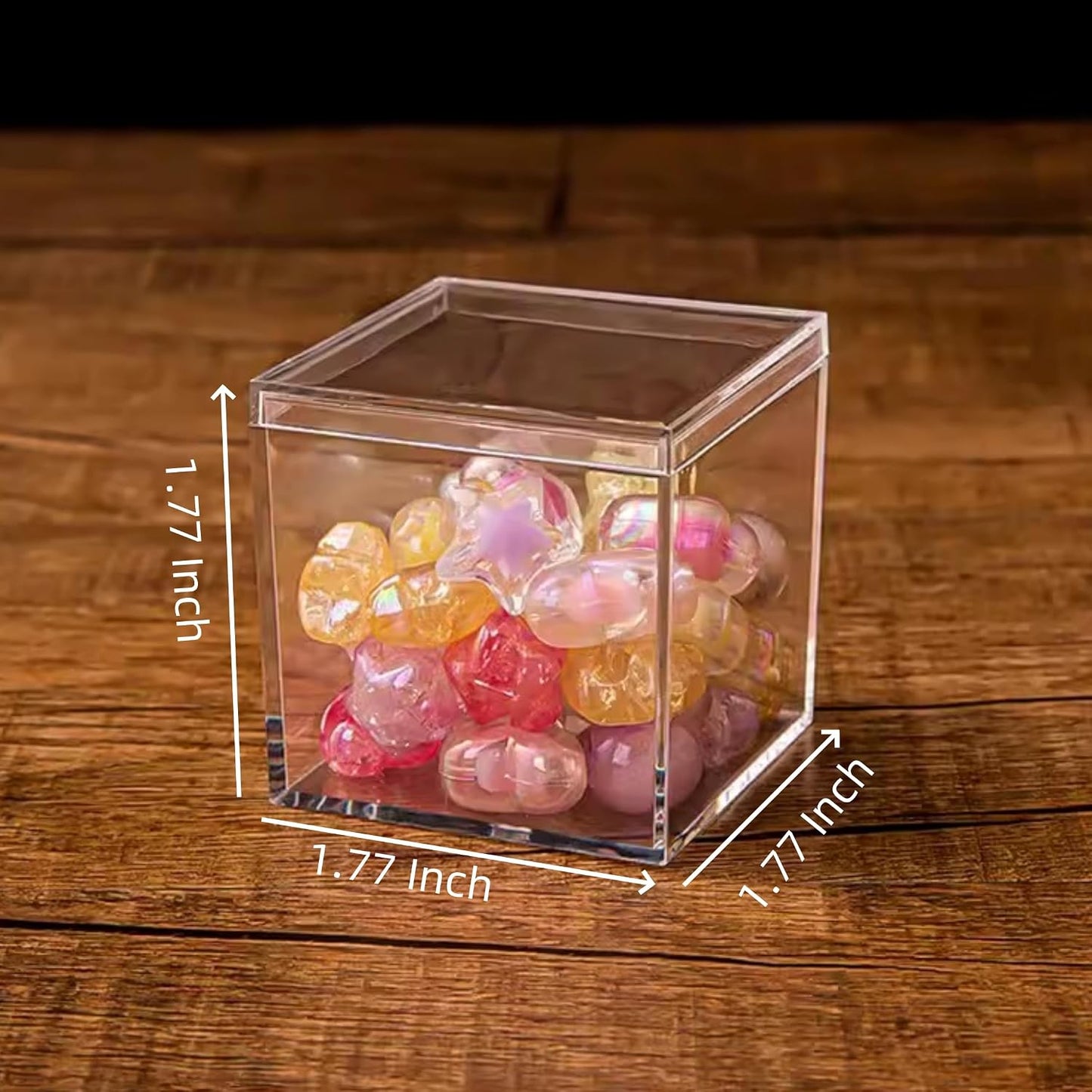 Caja acrílico transparente para joyas y dulces