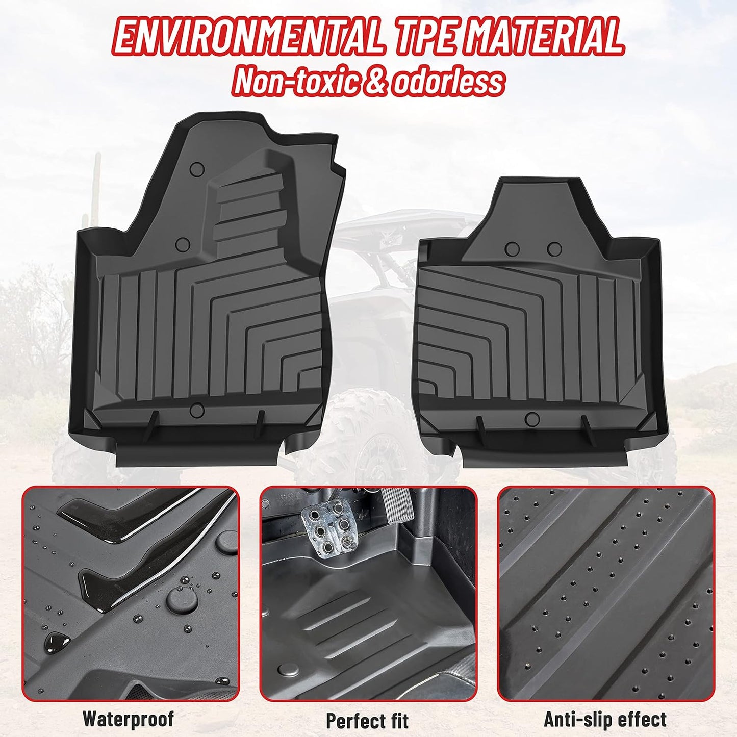 Alfombrillas TPE Can-Am Maverick X3 17-26 antiderrap