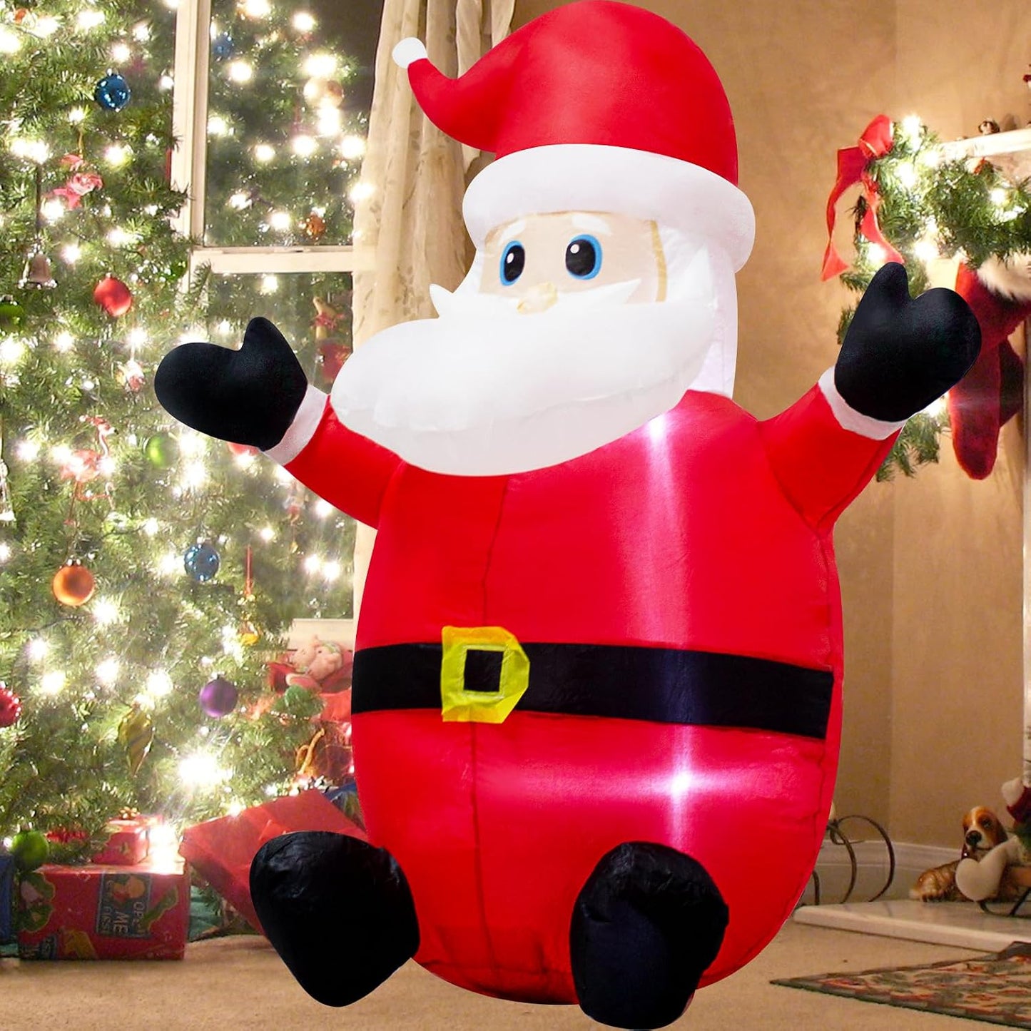 Papá Noel inflable 4ft decoración navideña exterior
