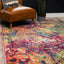 Alfombra rectangular 4x6ft moderna abstracta multi/azul