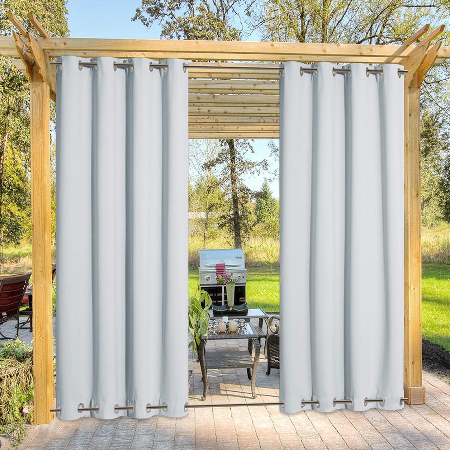 Cortina impermeable privacidad patio térmica 52x120"
