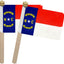 Bandera Carolina del Norte madera 5x8 pulg 12 pzas