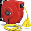 Carrete cable extensión 14AWG/3C SJT enchufe triple 40''