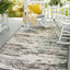 Alfombra rectangular 10x14ft 1pulg color carbón y marfil