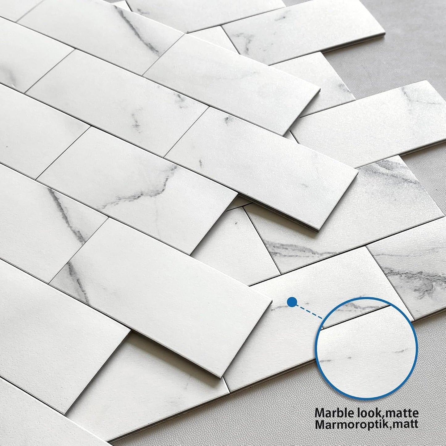 Azulejos adhesivos para baño ducha impermeables blanco 10uds