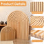 Tabla cortar madera decorativa moderna arco iris cocina hogar