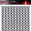 Set 100 focos LED rojos 3/4pulg 3 LEDs luces laterales