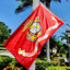 Bandera USMC 3x5 doble cara resistente color vivo