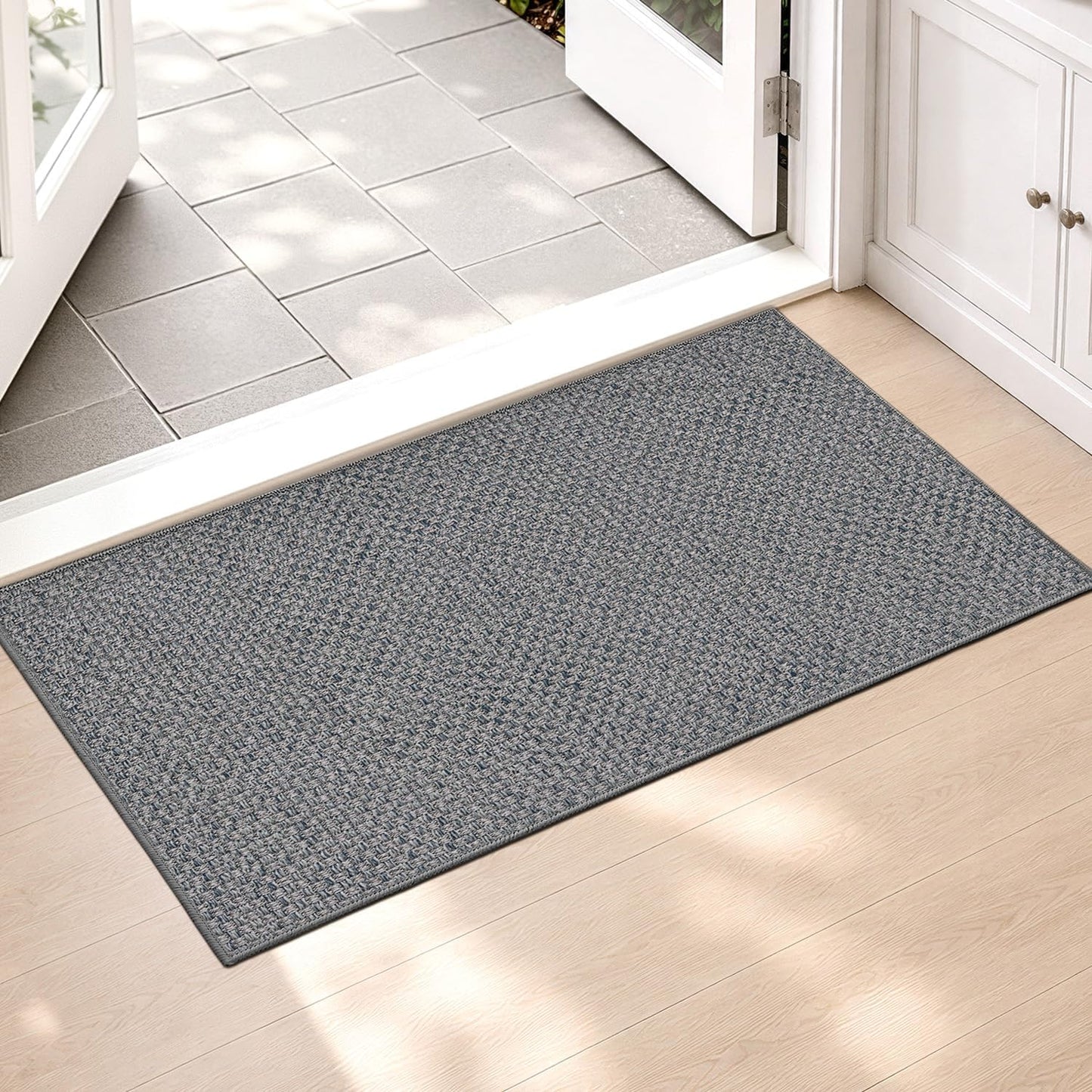 Tapete entrada interior 26x47" antiderrap gris claro