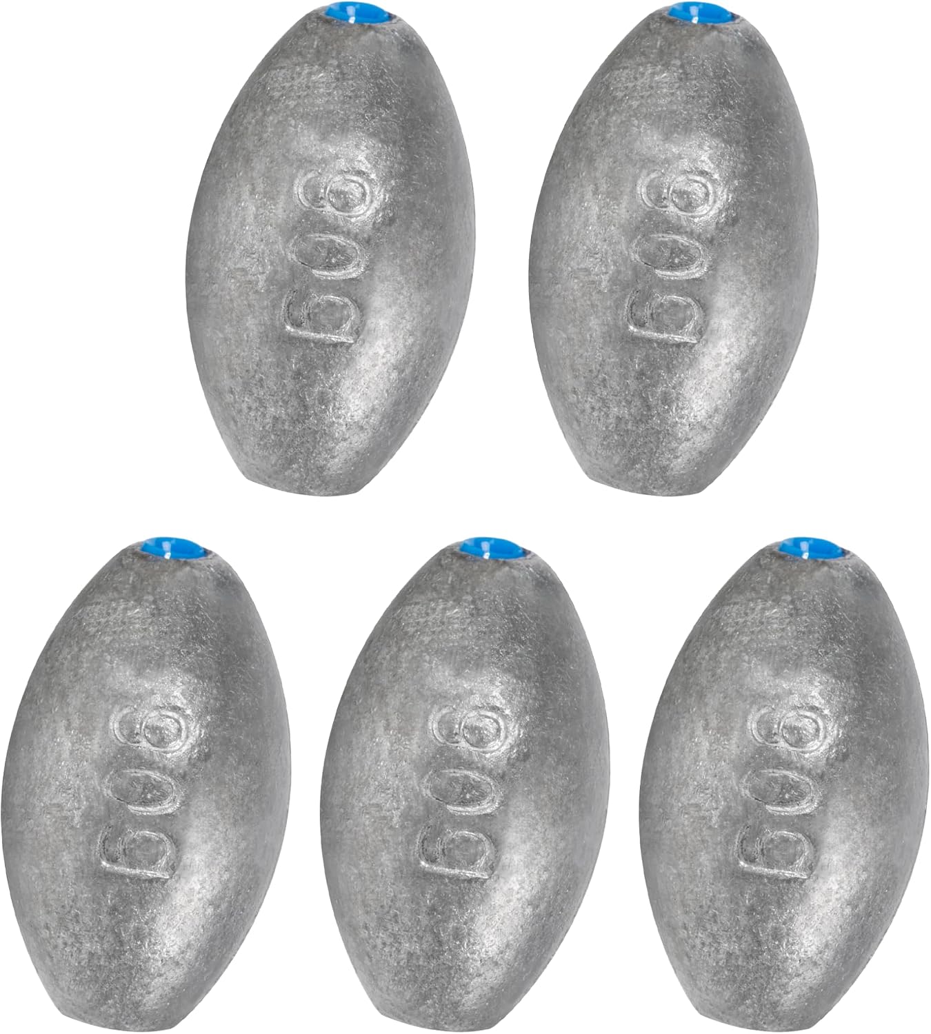Pesas de pesca ovaladas de plomo 1/8 a 7 oz