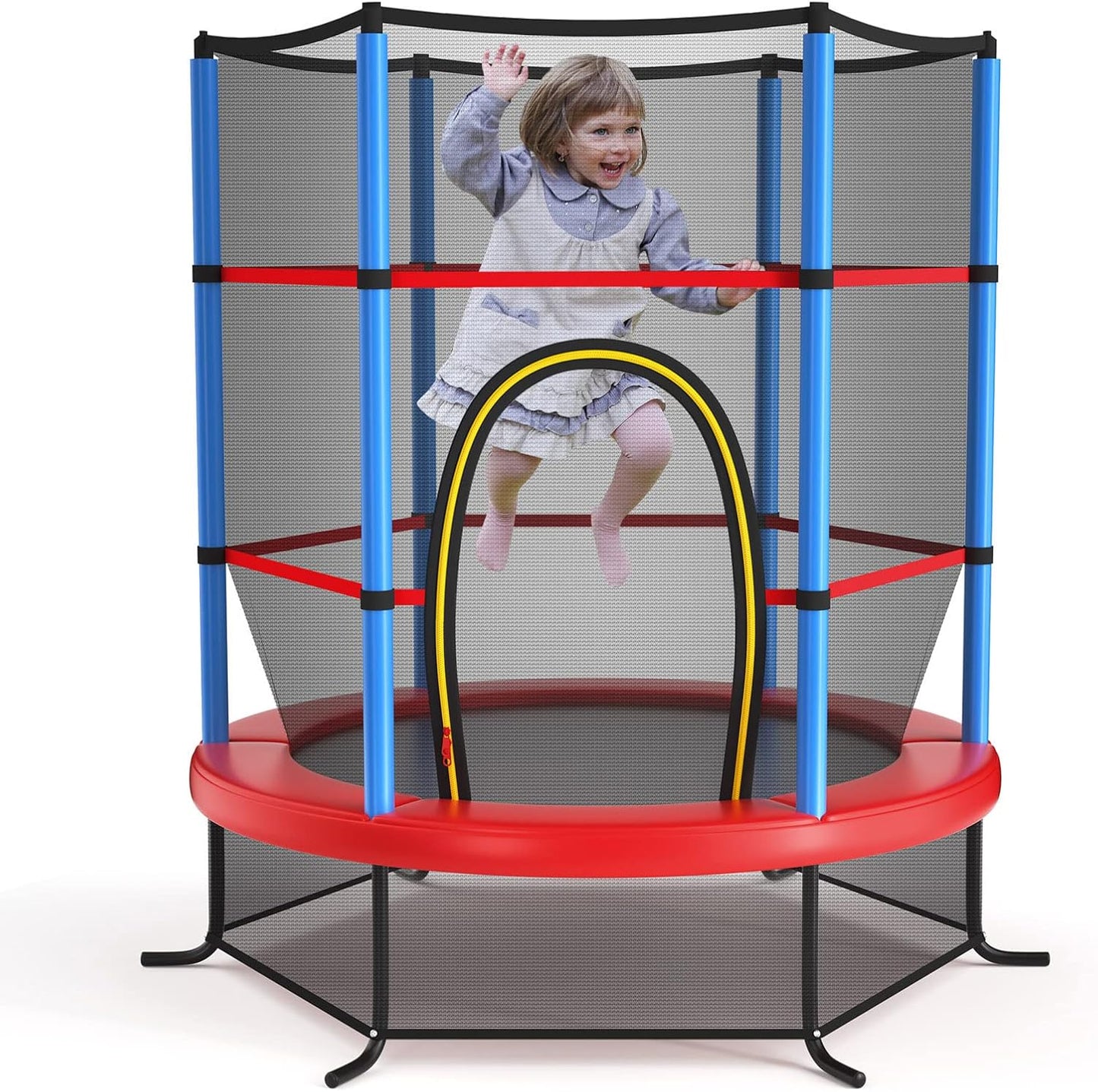 Trampolín infantil 55 con red y marco acero