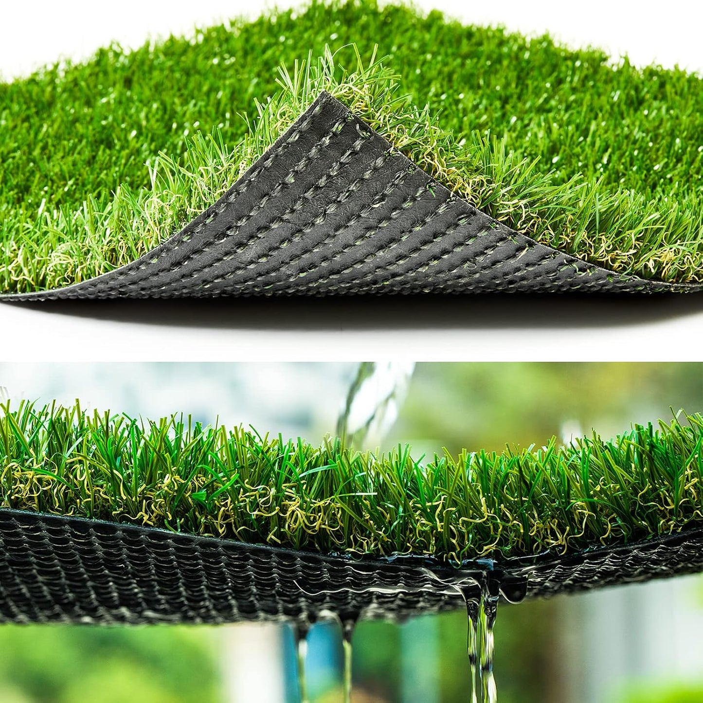 Alfombra césped artificial 5x8ft para perro con drenaje