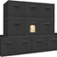 10 Contenedores Tela Plegables 11" con Asas
