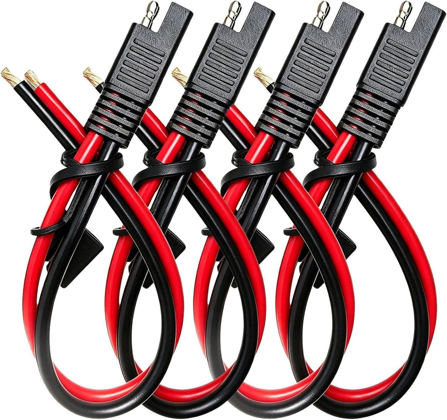 Cable cobre puro 4 conectores SAE 10 AWG con tapas antipolvo