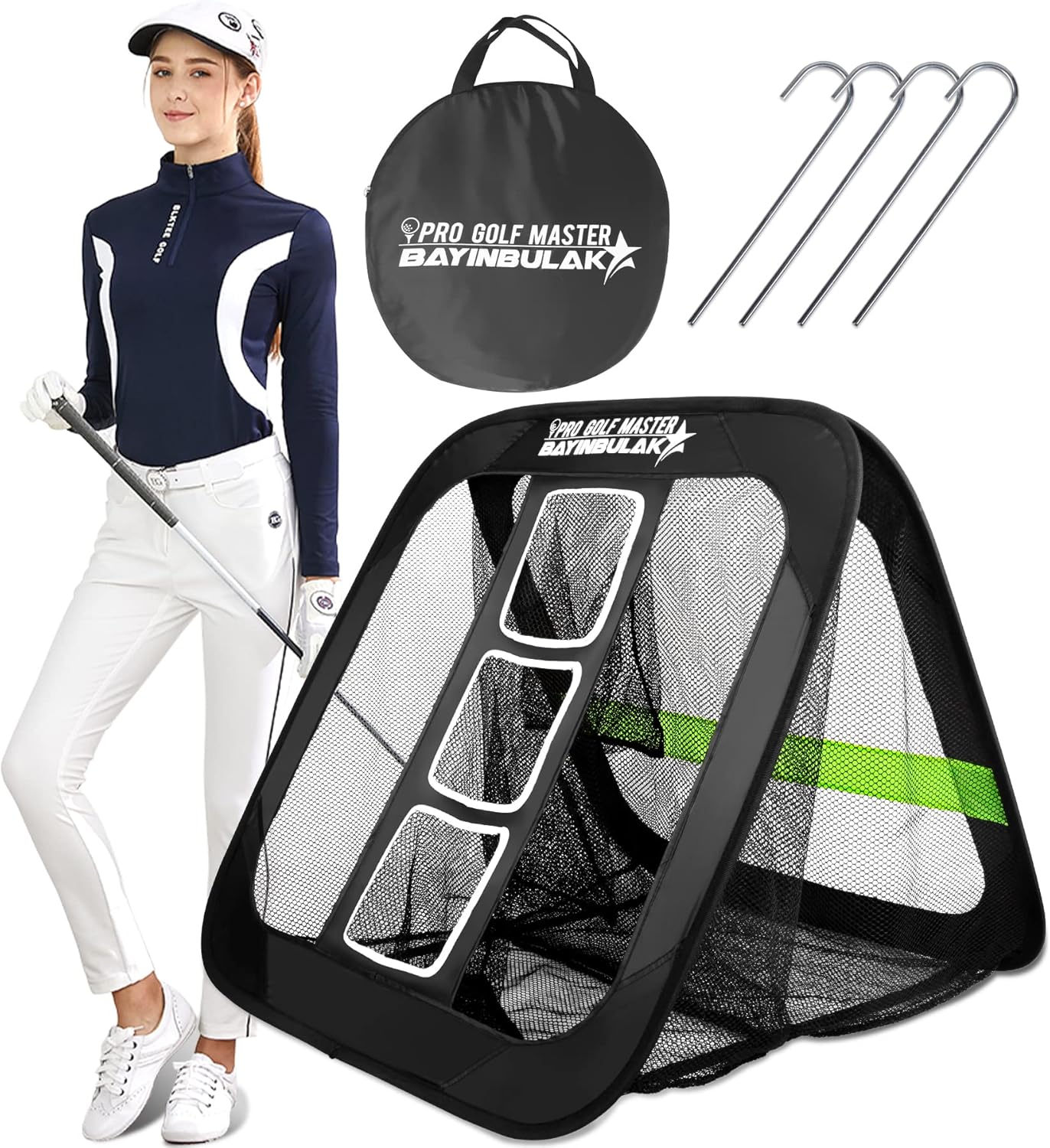 Red práctica astillado golf para hombres 1 pack