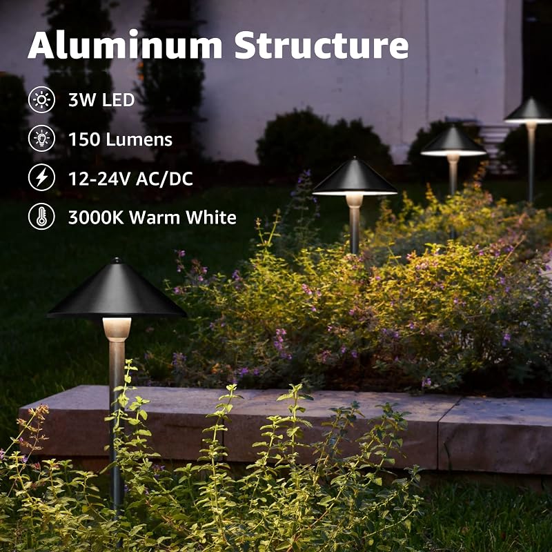 8 Luces LED Camino Bajo Voltaje 12-24V IP65 Impermeable