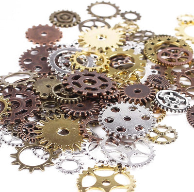 Engranajes steampunk metal antiguo 100g surtidos manualidades joyas