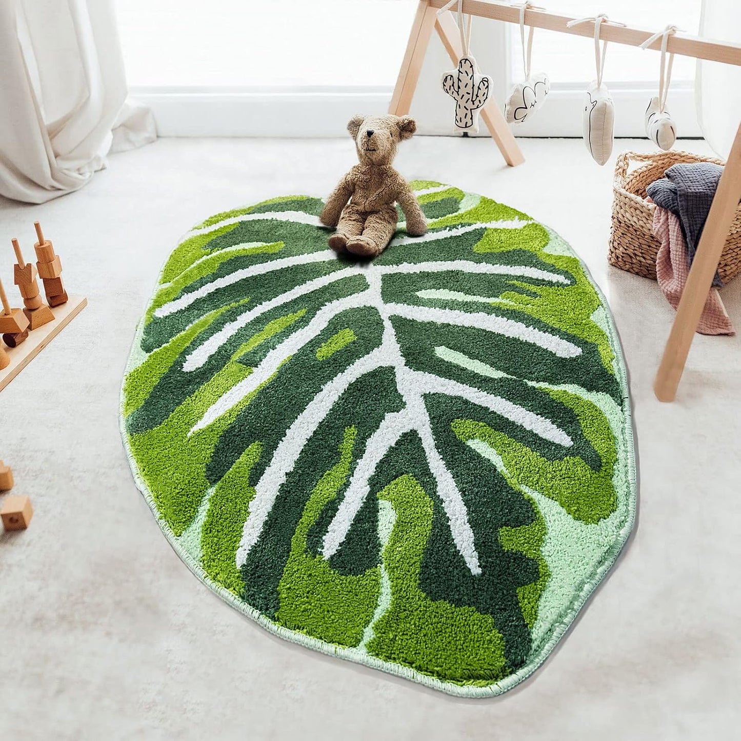 Alfombra infantil antiderrap 2.6x4ft decoración bohemia