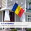 Bandera Chad 3x5ft poliéster color vivo doble costura