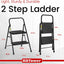 Escalera plegable 2 escalones acero ligero con pedal