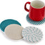 4 Posavasos Absorbentes 4 Colores para Mesa de Café