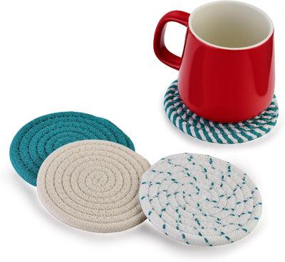 4 Posavasos Absorbentes 4 Colores para Mesa de Café