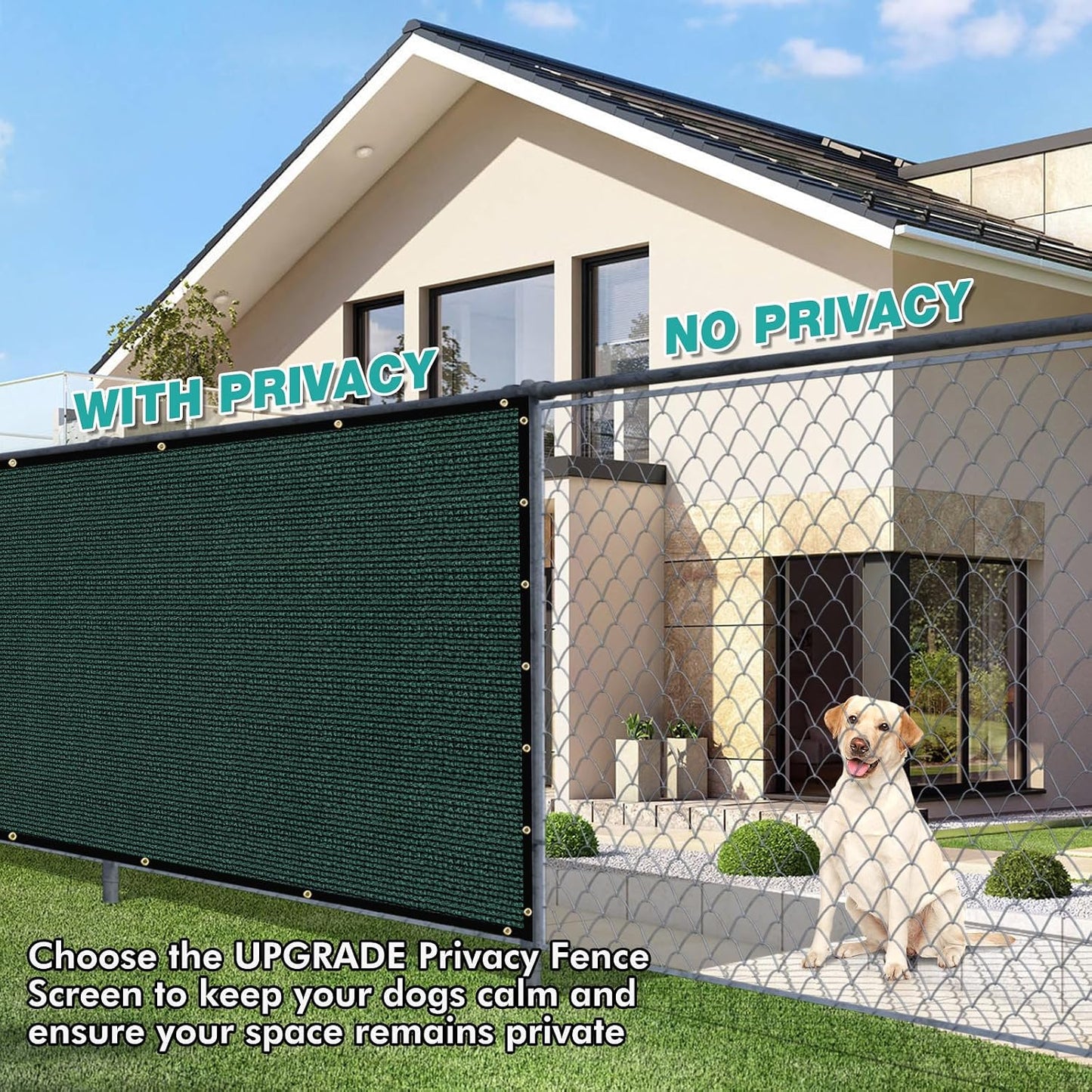 Rejilla valla privacidad 0.5x5ft malla resistente verde