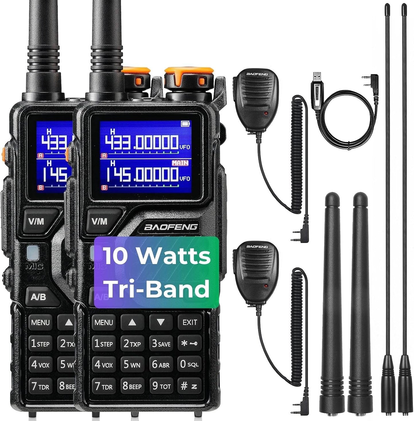 Radio bidireccional K5PLUS 10W UHF VHF 1.25M