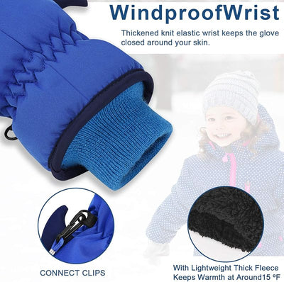 Guantes nieve niños impermeables cálidos 4-6 años