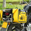 Bolsa lateral motocicleta 50L tipo maleta sillín amarillo
