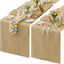 Camino de mesa de arpillera yute paquete 2 manteles 13 x 84 pulgadas color caqui decoración rústica