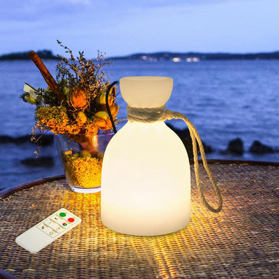 Lámpara LED portátil impermeable con mango y luces multicolor