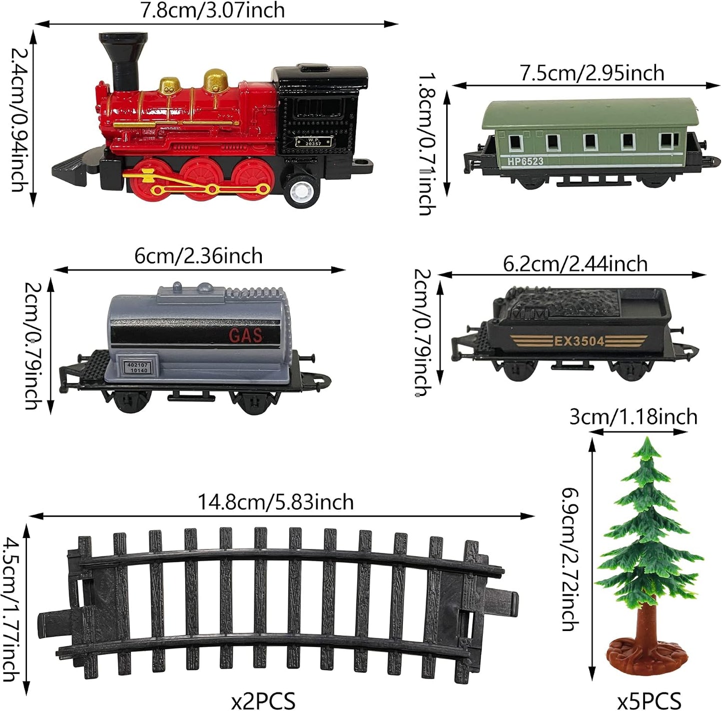 18 Pzas Decoraciones Tren Ferroviario Fiesta Cumpleaños