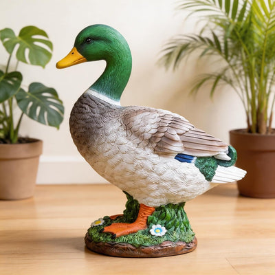 Estatua pato resina decoración jardín 12.9pulg